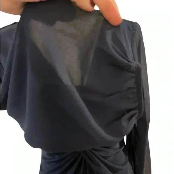 Chaps twist front midi dress navy blue new with tags 8 - Picture 6 of 12